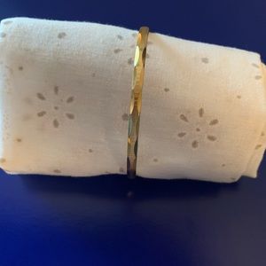 Monet Faceted Gold Tone Bangle Size Small Professional Classic Vtg 70's Sparkly